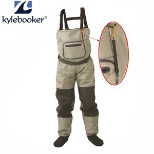 Outdoor Pants Fly Fishing Chest Waders Breathable Waterproof Stocking foot River Wader Pants for Men and Women 230206