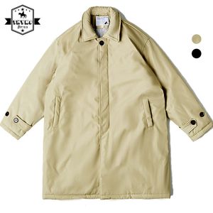 Herrjackor långa vindbrytare män avslappnad vintage japan jacka streetwear överdimensionerade vinterrockar lösa lounge slitage par retro vindrutetoppar 230105