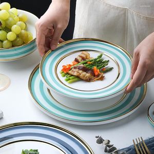 Płyty Kreatywne luksusowe zestawy talerzy Nordic Style Phnom Penh Crockery Dinner Stek Zestaw Obidowy Zestaw naczynia obiadowego DI50PZ