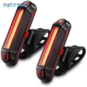 Lights Ultra Bright Bike Tail Light USB uppladdningsbar vattentät cykel LED BAKEL LAMP ROAD MTB Hjälmar Lätt att installera för säkerhet 0202