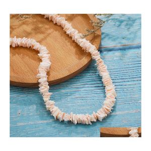 Chokers Bohemian Hawaii Puka White Clam Shell Necklace Irregar Chips Seashell Choker Summer Beach Statement Jewelry1 3533 Q2 Drop de DH18O