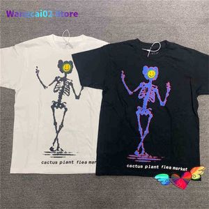 Herr t-shirts tee män kvinnor cpfm t shirt streetwear cactus växt lopp marknad t-shirt hip hop tops tryckt tagg kort ärm 020723h