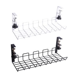 Bathroom Shelves Under Table Storage Rack Cable Management Tray Desk Socket Holder Wire Organizer 230207