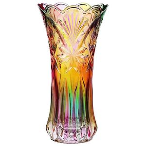Flower Vase Crystal Glass Rainbow Decorative Plant Container Pot Xmas Fall Christmas Dinner Table Decor Vases305D