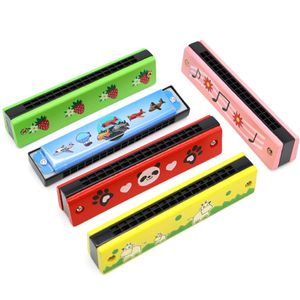 16 Holes Wooden Harmonica Mouth Organ Kids Music Instrument Educational Toy Gift Musical Instruments