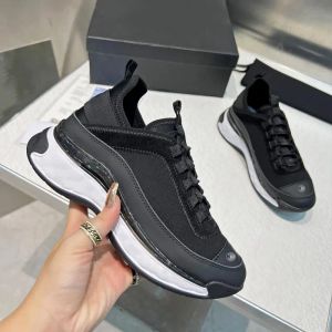 Riktigt autentisk kvalitetsdesigner Casual Shoes Air Cushion Sneakers Leather Trainers Fashion Shoespatchwork Platform LACE-UP PRINT DADSHOES MED BOX