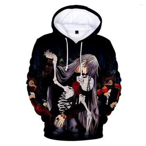 Herrtröjor sidno mode svart butler 3d män/kvinnor avslappnad harajuku anime hoodie tryck tröja tröja huvtröja