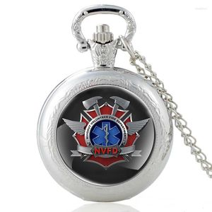 Pocket Watches Moda Silver Nuiqsut Departamento de Bombeiros Voluntário Quartz Assista Menino Vintage Mulheres NVFD Bronze Pingente Gifts Presentes