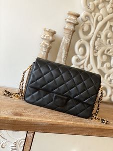 10A kanal omuz çantaları Moda tasarımcısı ÜST Koyun Derisi Crossbody çanta Flap Debriyaj çanta çift zincir cüzdan kadın deri tote askılı çanta elmas desen