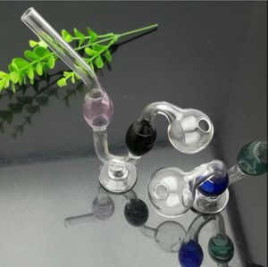 Glass Smoking Pipe Water Hookah Colored double-bubble base snake pot