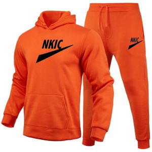 Herrmode Träningsoverall Joggingkläder Fritidsskjortor byxor Märke LOGO Tryck Pullover Märke Sportoverall Herrset