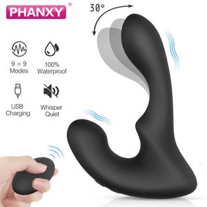 Vibratori sessuali Masturbatori Phanxy Telecomando Massaggio alla prostata maschile Vibratore per uomini Inizio Plug anale Giocattoli Gioco di culo in silicone Coppie gay 1013