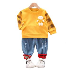 Clothing Sets Spring Autumn Children Cartoon Clothes Toddler T shirt Pants2Pcs sets Kids O Neck Costume Boy Baby Girls Fashion Sport Suits 230206
