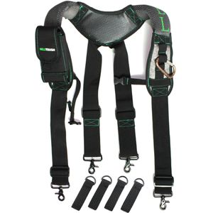 Suspenders Padded Heavy Duty Work Tool Belt Braces Suspenders Men For Reducing Waist Weight Strap Tooling Pouch Bretels Mannen Suspender 230207