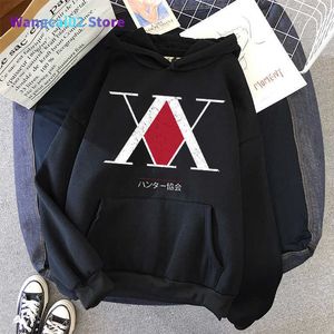 Мужские толстовки толстовок аниме x Hunter Hoodie для мужчин Женщины с длинным рукавом аниме манга Курапика HXH Devil Eye Hoode Tops Tops Gift Men Hoodie 020723H