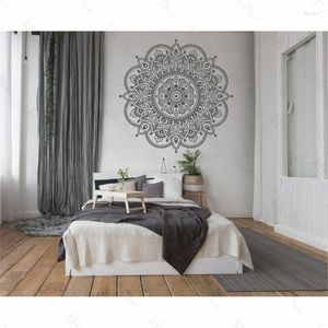 Wall Stickers Mandala Flower Wallpaper India Bedroom Living Room Sticker Art Mural Home Decor