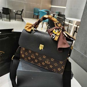 2023 Purses Clearance Outlet Online Sale Fashion Retro Texture Ladies Handbags Designer Women Messenger Soft Hand Bags Scarf Decoration Cotton Ribbon Strap