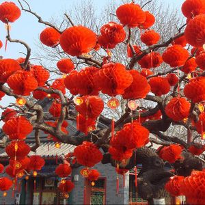 Other Event Party Supplies 200 Pieces 6 Inch 2023 Chinese Year Decoration Waterproof Red Paper Lanterns Outdoor Hanging Festival Lantern 230206