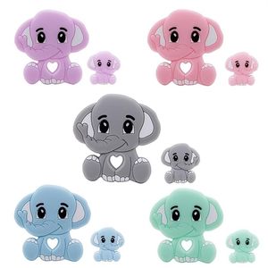 Let's Make 5pc 10pcs BPA Animal Silicone Teethers Elephant Baby Teething Product Food Grade Tiny Rod Shower Gifts Cartoo230P
