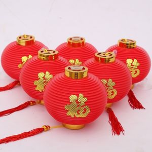 Other Event Party Supplies 6pcs Traditional Chinese Red Lantern Ornaments For Wedding Year Hang Mini Spring Festival Home Decoration 230206