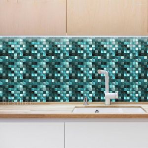 Adesivi murali 10 cm / 15 cm Carta mosaico per cucina Backsplash Controsoffitto Pannello autoadesivo Piastrelle Bagno Home Art Decor