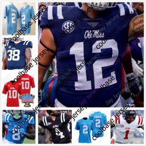 Ole Miss Rebels Football Jersey NCAA College Austin Keys Michael Trigg Mingo Heath Isheem Young Altmyer Manning Oher Bo Wallace Patrick