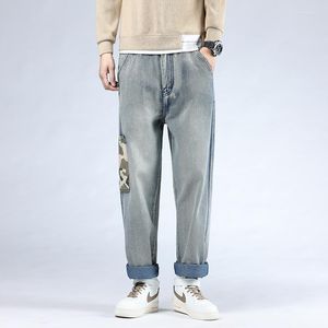 Männer Jeans 46 Plus Größe 2023 Hohe Qualität männer Baggy Chic Casual Denim Männliche Tasche Gerade Hosen Mode lose Hosen Streetwear