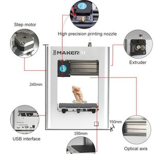 Принтеры Mini 3D Printer просто используйте не выравнивание необходимо более безопаснее для маневрирования.