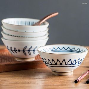 Bowls Light Luxury Bowl Round Ceramic Japanese Dessert Salad Creative Kitchen Piatti Hushållens bordsartiklar ED50TW