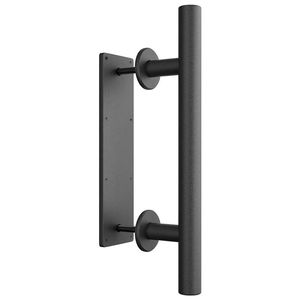 Handles Carbon Steel Sliding Barn Door Handle Wooden Black For Interior & Pulls