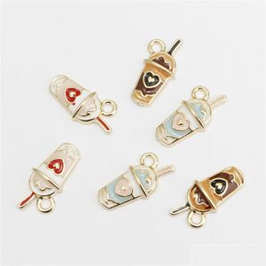 Charms 20Pcs Summer Dessert Alloy Metal Drop Oil Ice Cream Pendant For Diy Bracelet Necklace Jewelry Making Finding Delivery Finding Dhnoe