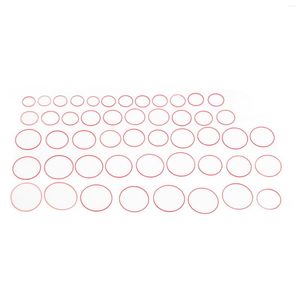 Watch Repair Kits 49pcs 0.9mm Rubber Washer 16-40mm Dia Red Waterproof Back Gasket Tools Accessory For Watchmakers