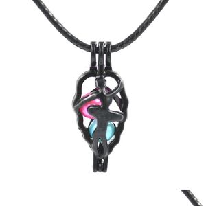 Lockets Wholesale Black Pearl Cages Fashion Love Wish Pendants In Bk Women Kids Holiday Gifts Necklace Without Chains Drop D Dhgarden Dhs3B