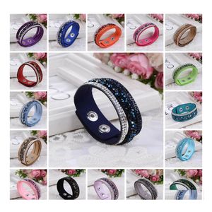 Charmarmband armband f￶r kvinnor mode wrap slake l￤der med kristaller fabriksrabatt priser sl￤pp leverans smycken dhiqi