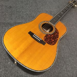 Guitarra personalizada, tapa de abeto AAA s￳lido, diapas￳n de palo de rosa, lados de palisandro y espalda, guitarra ac￺stica 45 de alta calidad de 41 pulgadas