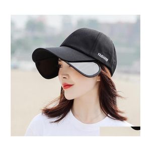 Ball Caps Hat Lady Summer Cap Koreańska moda Sunsn Para Pl Sun Baseball Man 298 Q2 Drop Reliody Akcesoria Kapelusze Kapelusze Szaliki Dhrvu