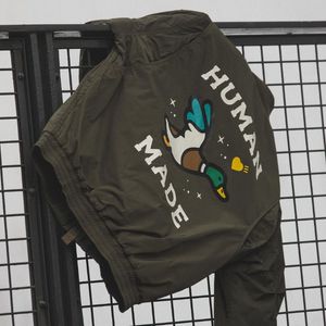 Men s Jackets Human Made Print Flying Duck Heart Japanese Oversized Men Women 1 1 HUMAN MADE Bomber 230207