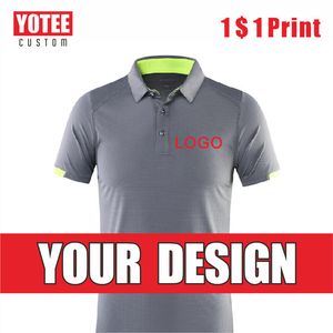 Polo's voor heren YOTEE Sneldrogende polo shirts Polo Men Custom Golf Group Persoonlijk aangepaste borduurwerk unisex Style 230206
