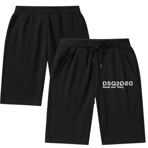 DSQ2 Shorts shorts masculinos estilo de tric￴ masculino de tric￴ masculino shorts de praia de algod￣o no ver￣o use cintura el￡stica juvenil casual casual dsq cal￧a grande cal￧a cinco partes ic940