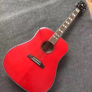 Custom-Gitarre, Decke aus massiver Fichte, Griffbrett aus Palisander, Zargen und Boden aus Palisander, hochwertige 41-Zoll-Akustikgitarre aus der Serie,