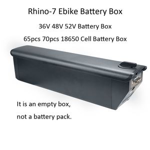 Rhino-7 Intube Battery Box 36V 48V 52V Empty Battery Case with 65pcs 70pcs 18650 Cell Holder