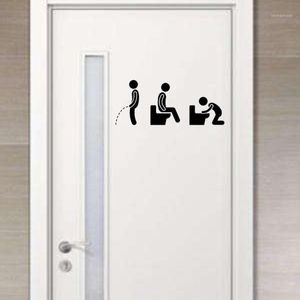 Wall Stickers Toilet Sticker Funny Man WC Removable Bathroom Door Washroom Art Decal Creative DIY Home Decoration1