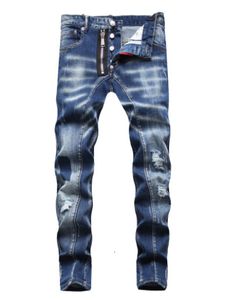 Men s Jeans Stretch Skinny Denim Street Slim Fit Quality Classic Blue Pants Size 28 42 230207