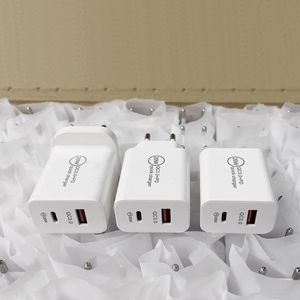 20w novo tipo rápido carregador rápido qc3.0 pd usb ac portas duplas eua reino unido ue plug carregadores de parede de viagem para telefones celulares