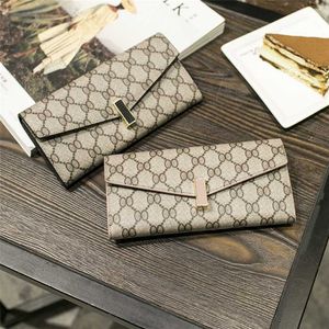 2023 Purses Clearance Outlet Online Sale new long multi card buckle mobile phone bag women's wallet leather handbag