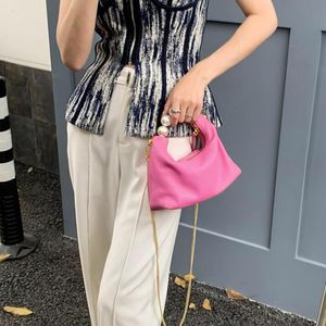 Evening Bags Super Soft Sheep Skin Shoulder Fashion Pearl Handle Fresh Color Genuine Leather Handbag Play Crossbody BagsEvening