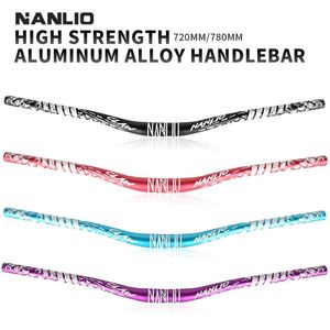 Bike Handlebars &Components Nanlio Rise Swallow Shaped Mountain Aluminum Alloy Bicycle Handlebar 31.8 780mm MTB Parts Steering Wheel For