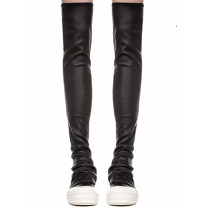 Boots Women Shoes Over Knee High Boots Luxury Trainers Winter Casual Brand Snow Spring Flats Shoes Black Big Size Midcalf Boots 230206