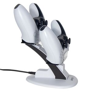 LED Denetleyici Şarj Cradle Stand Elemanları PS5 Joystick Dual USB Şarj İstasyonu Perakende Kutusu DHL/UPS için Hafif Gamepad Dock