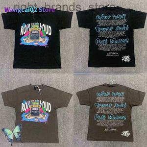Men's T-Shirts Rolling Loud Miami Exclusive Line Up Tee Hand Painted Graffiti Short Sleeve T-Shirt 020723H